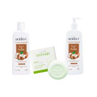 Crema Corporal Coco y Avena 450Gr y 150Gr + Jabon de Lechuga 80Gr