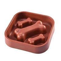 Plato para perro antiansiedad Hueso Cuadrado color Rojo