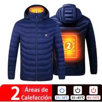 Casaca Térmica Calefactora Impermeable Hombre Azul Termostato Inteligente Genieka