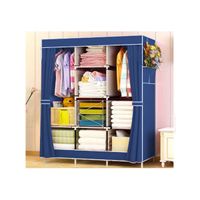 Ropero Closet Organizador Ropa De 3 Cuerpos Labrado Azul