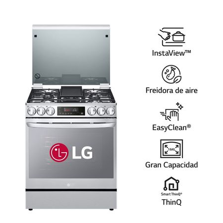 Cocina LG LRGL5847S a Gas 5 Quemadores Acero Inoxidable