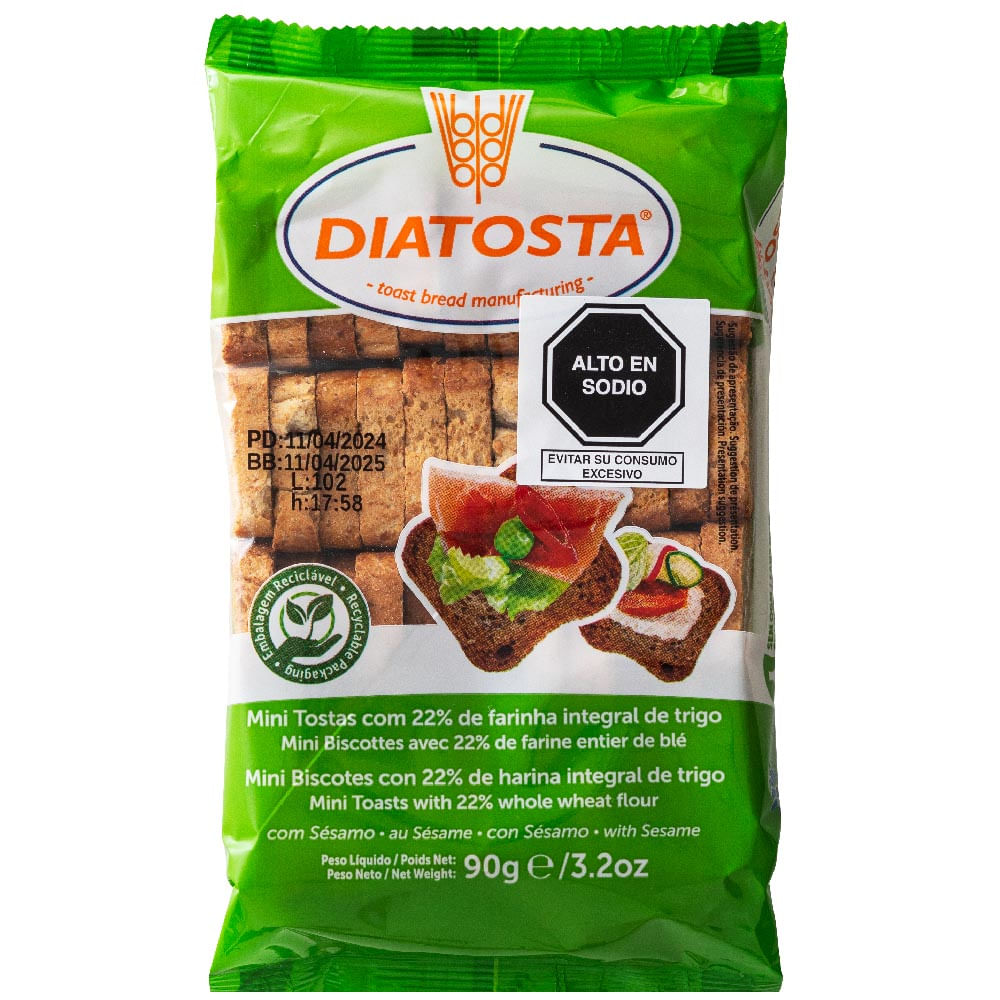 Mini Tostada DIATOSTA Integral Paquete 90g