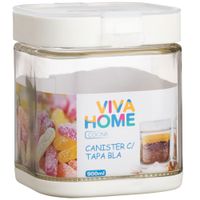Canister VIVA HOME Tapa Blanca 900ml