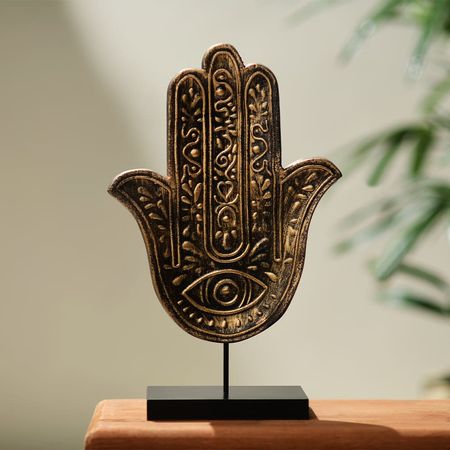 Estatua decorativa Mano de Fatima Hamsa 37cm