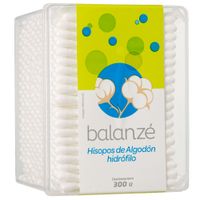 Hisopos BALANZÉ Algodón Hidrófilo Táper 300un