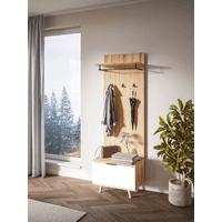 Mueble Guardarropa Moderno Feijó 1 puerta color  Marrón/Blanco TU MESITA