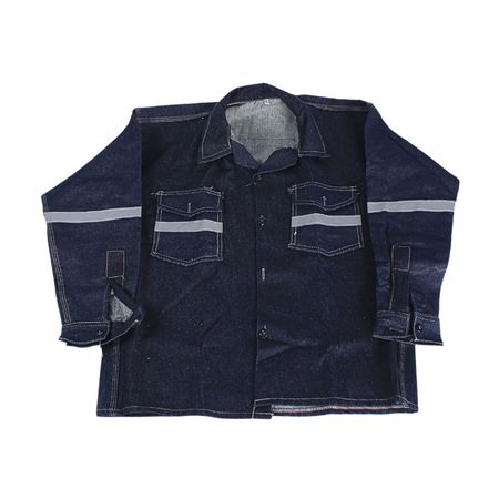 Camisa Denim Werken 100% Algodón con Cinta Reflectiva - Talla: Small