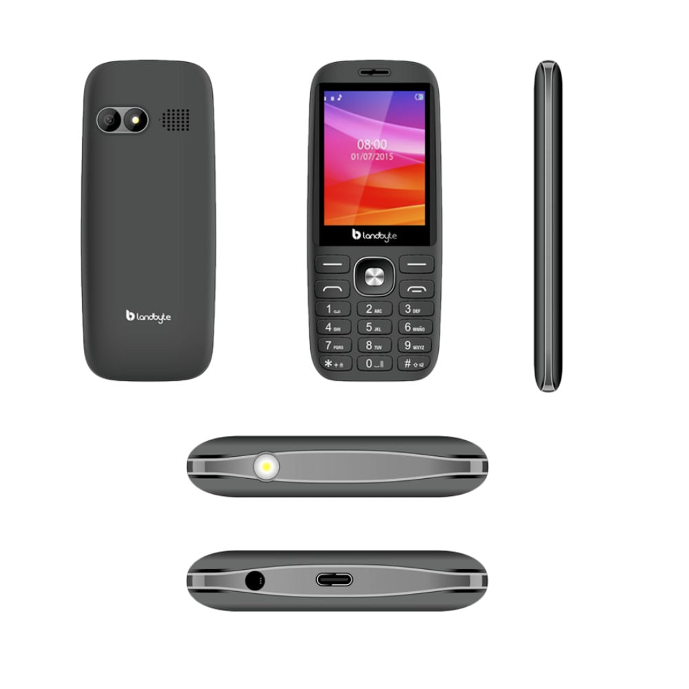 Celular 4g LandByte LT1418 2.8 Pulgadas DualSIM RadioFM Camara Gris