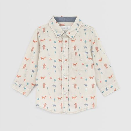 Camisa Para Bebe Niño Baby Circus Mini Print Ecru 9