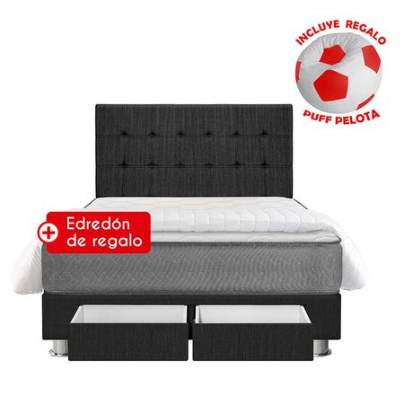 Juego de Dormitorio Forli Polaris con Cajones 2 Plazas