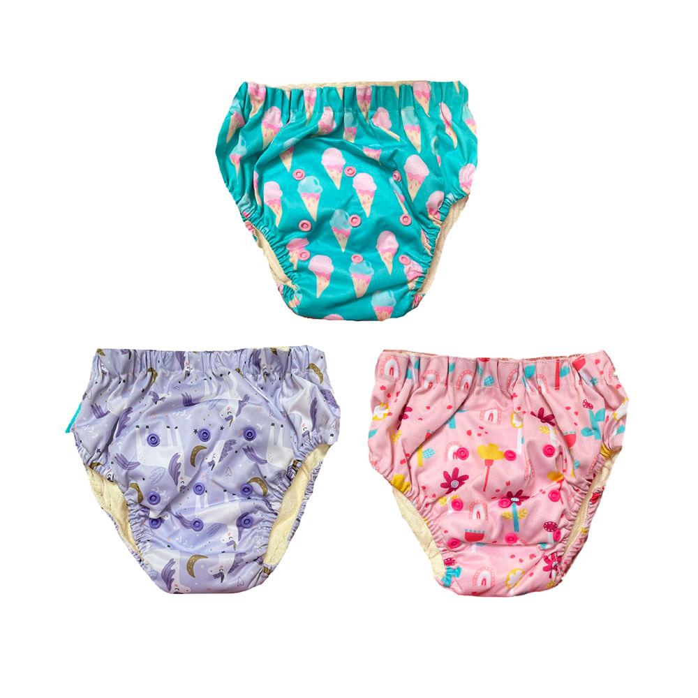 Pañal Entrenamiento Bebe x 3 Unid hasta 20 Kilos Niña