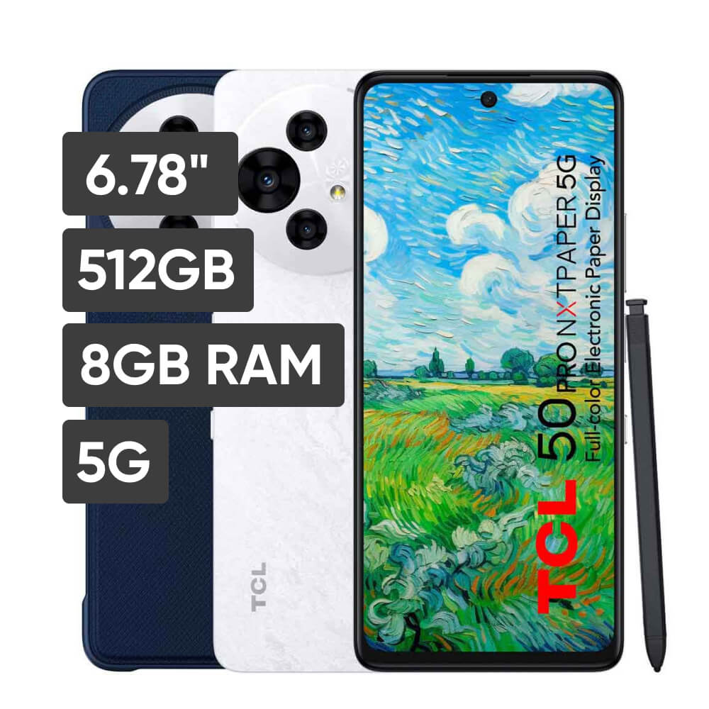 Smartphone TCL 50 PRO NXTPAPER 6.78"" 8GB 512GB 108 MP + 8 MP + 2 MP Blanco C+P