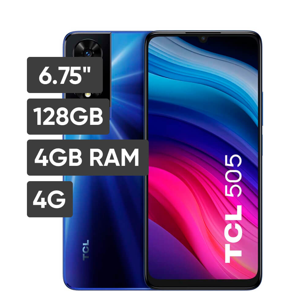 Smartphone TCL 505 6.75"" 4GB 128GB 50 MP +2 MP Ocean Blue