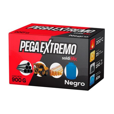 Pegamento Líquido Soldimix Pegaextremo Negro 900gr