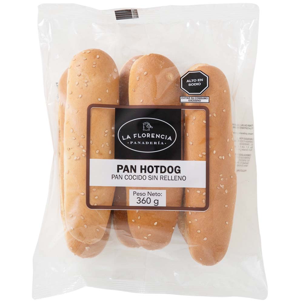 Pan Hot Dog LA FLORENCIA Paquete 360g