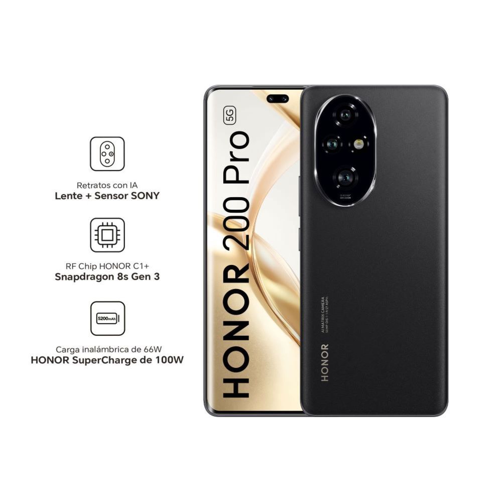 Celular Honor 200 Pro 12GB RAM 512GB SSD Black