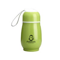 Mini Termo Pingüino Colorido Para Niños Verde