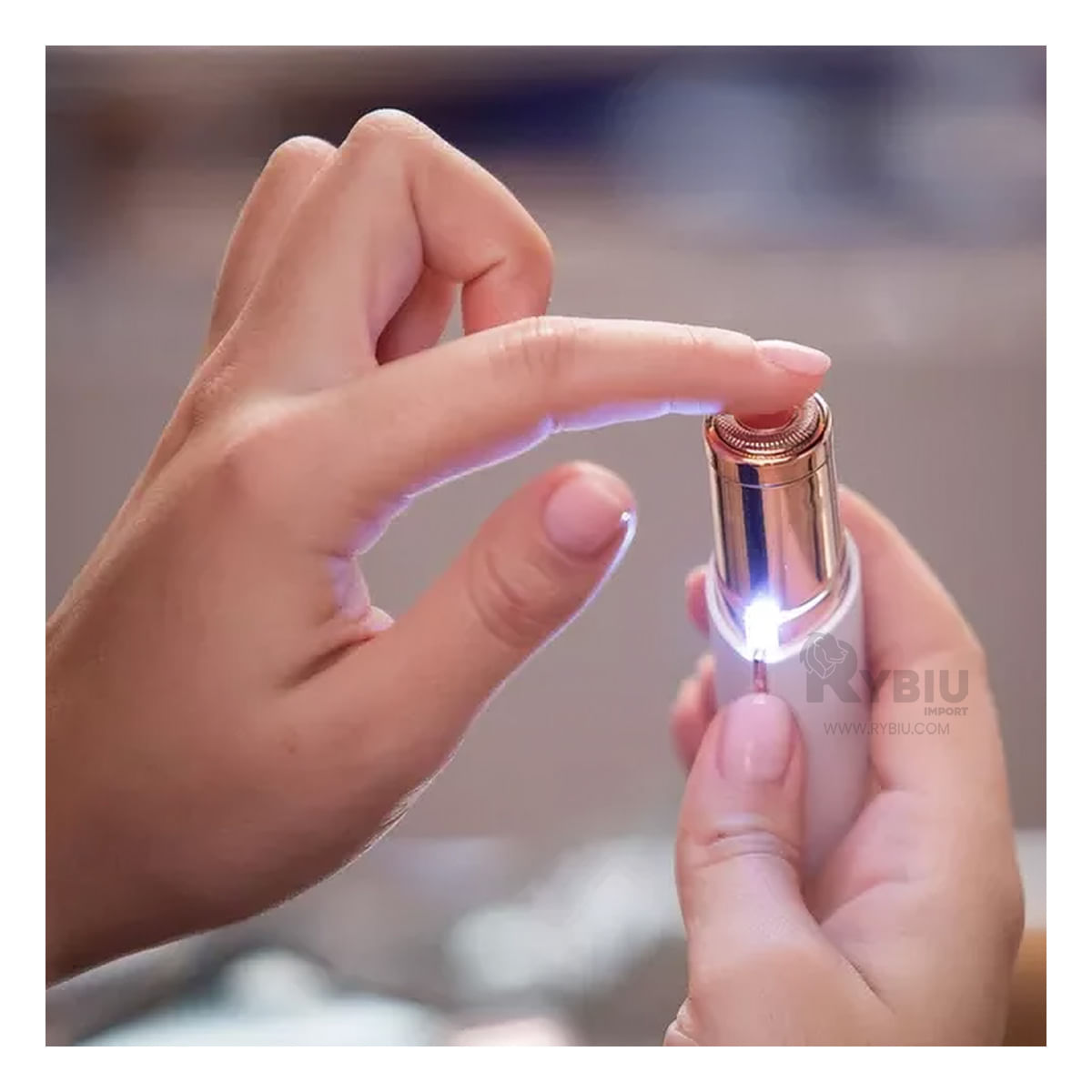 Depilador de Alta Precision para Cejas en Blanco Y+Stickers