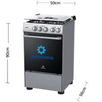 Indurama Cocina a Gas 4 Quemadores Fontana Gris