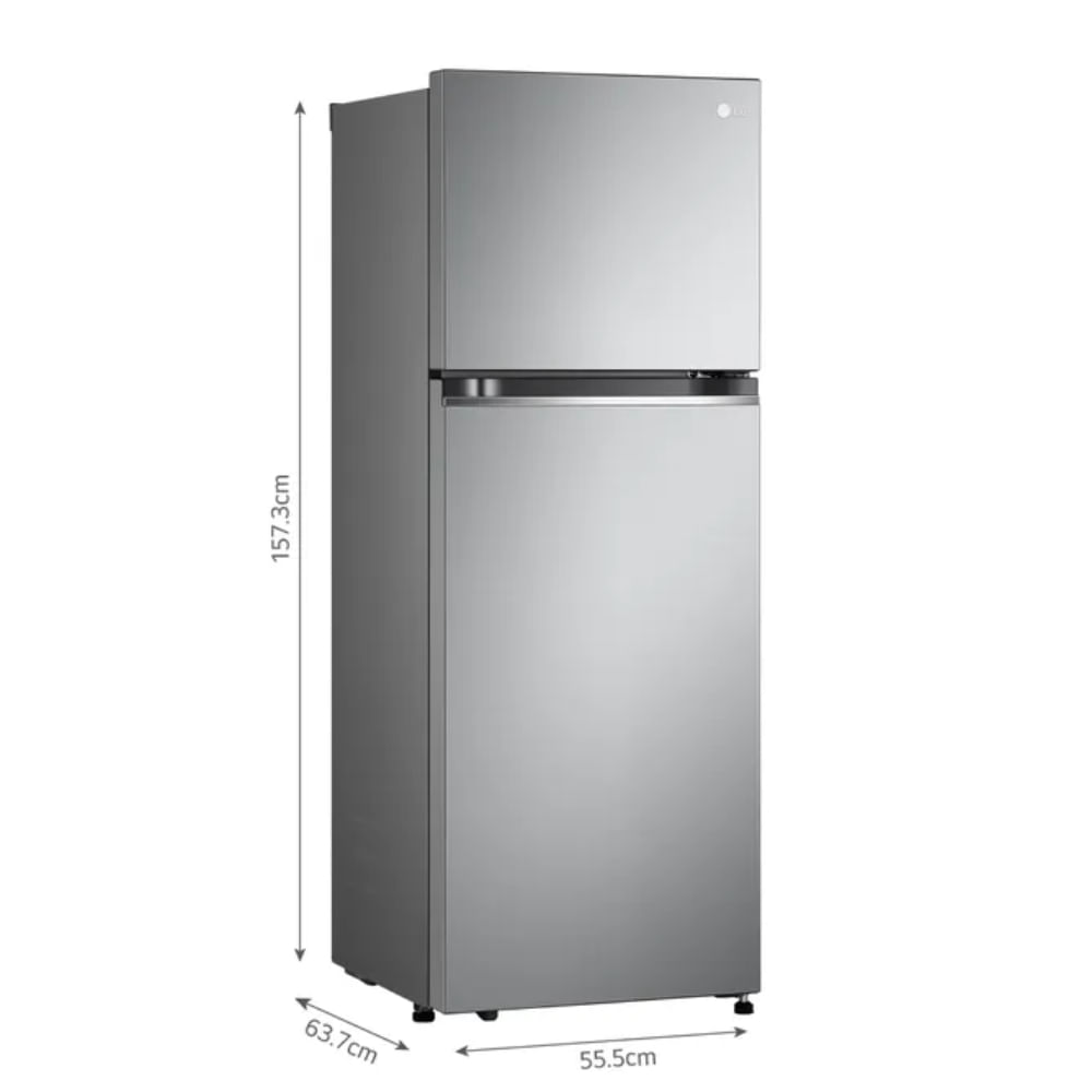 Refrigeradora LG GT24BPP Top Freezer 241L Plateada