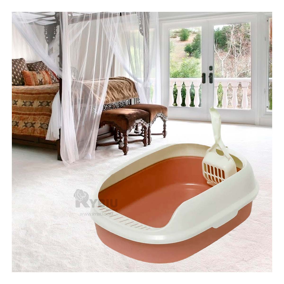 Arenero Removible sin Techo en Tono Marron+Agendita