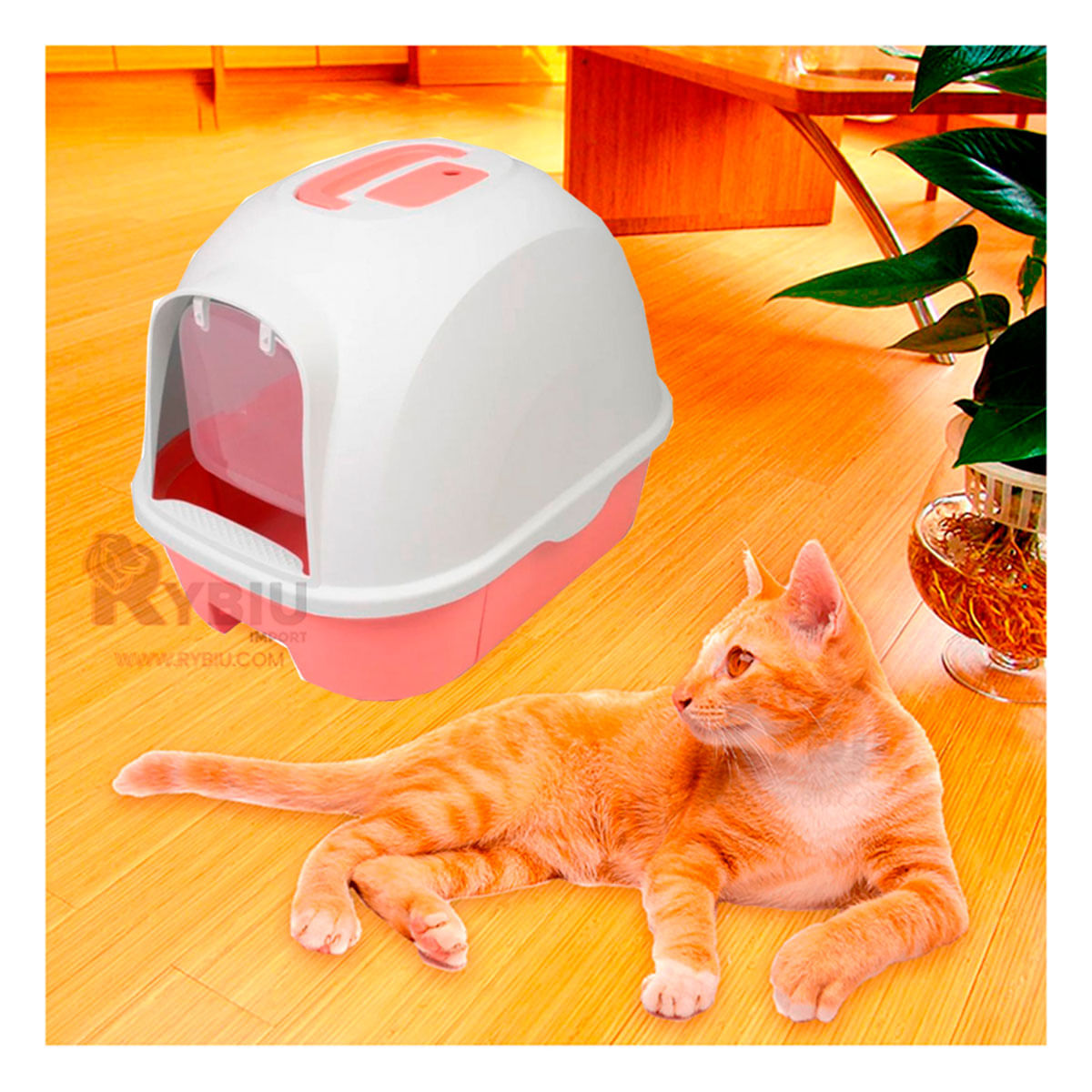 Arenero Util para el Hogar de Color Fucsia Y+Papel de Regalo