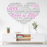 Vinilo Decorativo Amor para pared Stickart Pequeño 60 x 40 cm alto