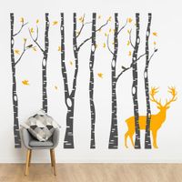 Vinilo Decorativo  Y Ciervo para pared Stickart Pequeño 135 x 110 cm alto