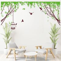 Vinilo Decorativo Aves En El Parque para pared Stickart Mediano 115 x 54 cm alto