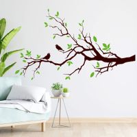 Vinilo Decorativo Aves En Rama para pared Stickart Mediano 105 x 62 cm alto