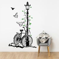 Vinilo Decorativo Bcicleta Y Farol para pared Stickart Mediano 60 x 100 cm alto