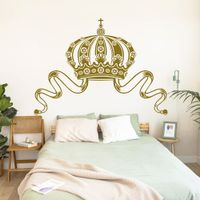 Vinilo Decorativo Cabecero Corona para pared Stickart Mediano 105 x 77 cm alto