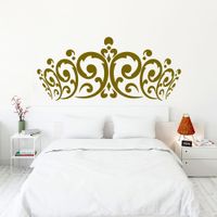Vinilo Decorativo Cabecero Corona para pared Stickart Pequeño 85 x 38 cm alto