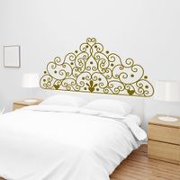 Vinilo Decorativo Cabecero Curvas para pared Stickart Pequeño 90 x 45 cm alto