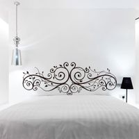 Vinilo Decorativo Cabecero Ramas para pared Stickart Pequeño 90 x 32 cm alto