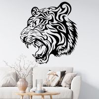 Vinilo Decorativo Cabeza Tigre para pared Stickart Pequeño 56 x 60 cm alto