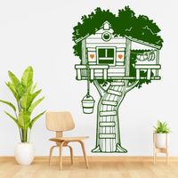 Vinilo Decorativo Casita En El Árbol para pared Stickart Mediano 75 x 120 cm alto