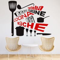 Vinilo Decorativo  En Idiomas para pared Stickart Mediano 75 x 60 cm alto