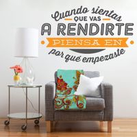 Vinilo Decorativo Cuando Sientas para pared Stickart Pequeño 70 x 44 cm alto
