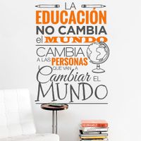Vinilo Decorativo Educación para pared Stickart Pequeño 50 x 70 cm alto