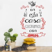 Vinilo Decorativo En Esta Casa para pared Stickart Pequeño 42 x 60 cm alto