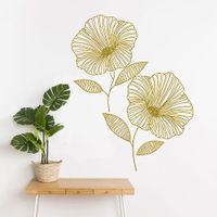 Vinilo Decorativo Flor De Jamaica para pared Stickart Mediano 70 x 90 cm alto