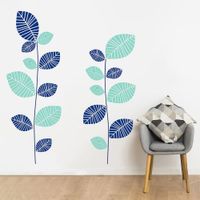 Vinilo Decorativo Hojas En Color para pared Stickart Mediano 70 x 90 cm alto