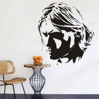 Vinilo Decorativo Kurt Cobain para pared Stickart Pequeño 44 x 60 cm alto