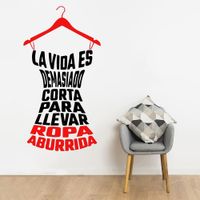 Vinilo Decorativo La Vida Es para pared Stickart Mediano 46 x 85 cm alto