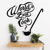 Vinilo Decorativo Mejor Cocinera Del Mundo para pared Stickart Mediano 69 x 75 cm alto