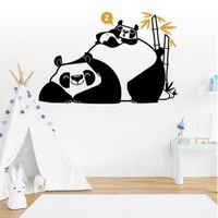 Vinilo Decorativo Pandas Durmiendo para pared Stickart Mediano 85 x 56 cm alto