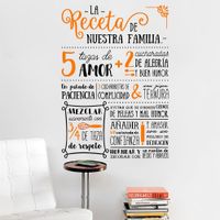Vinilo Decorativo Receta Familiar para pared Stickart Pequeño 50 x 70 cm alto