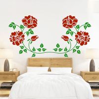 Vinilo Decorativo Rosas Y Ramas para pared Stickart Mediano 105 x 53 cm alto