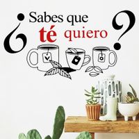 Vinilo Decorativo Sabes Que Té Quiero para pared Stickart Mediano 85 x 45 cm alto